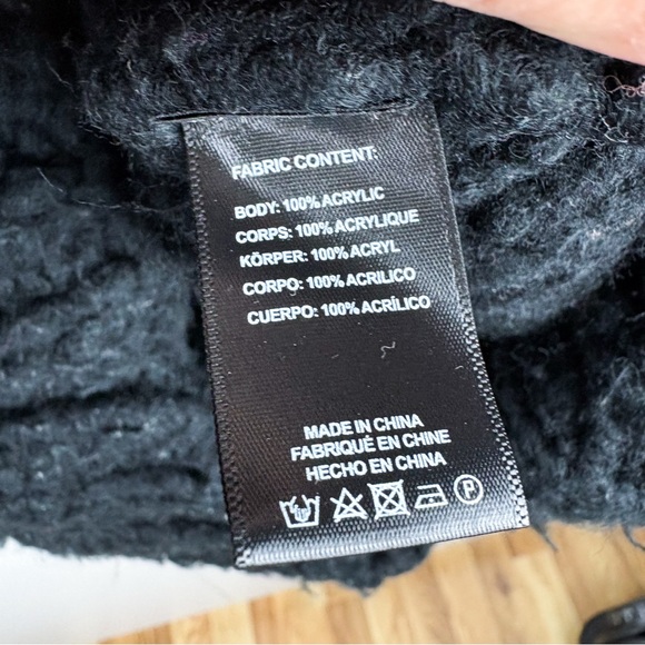 Anthropologie Maeve Bauble Oversized Chunky Knit Sweater Vest Black Green Pink - Picture 6 of 9